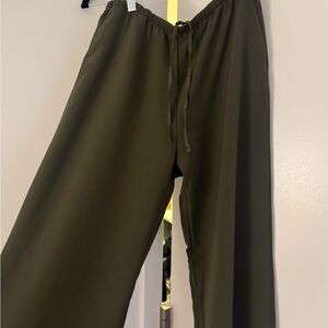 GAP women’s Dark Olive Easy Wide Leg Pants